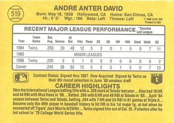 Andre David  baseball card collectible - Main Image 2