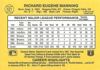 Rick Manning  baseball card collectible - Main Image 2
