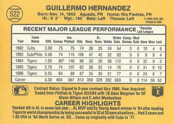 Willie Hernandez  baseball card collectible - Main Image 2