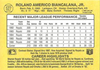 Buddy Biancalana  baseball card collectible - Main Image 2