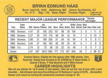 Moose Haas  baseball card collectible - Main Image 2