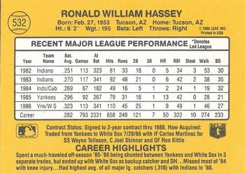Ron Hassey  baseball card collectible - Main Image 2