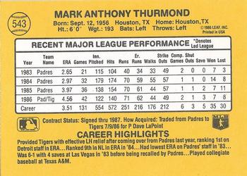 Mark Thurmond  baseball card collectible - Main Image 2
