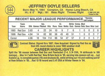 Jeff Sellers  baseball card collectible - Main Image 2