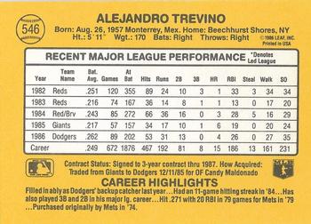 Alex Trevino  baseball card collectible - Main Image 2