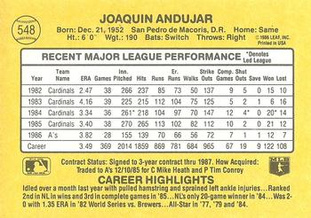 Joaquin Andujar  baseball card collectible - Main Image 2