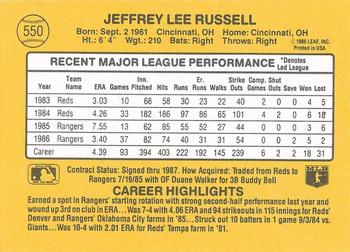 Jeff Russell  baseball card collectible - Main Image 2