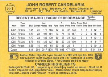 John Candelaria  baseball card collectible - Main Image 2