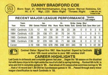 Danny Cox  baseball card collectible - Main Image 2