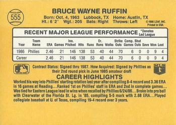 Bruce Ruffin  baseball card collectible - Main Image 2