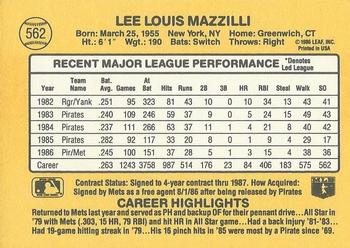 Lee Mazzilli  baseball card collectible - Main Image 2