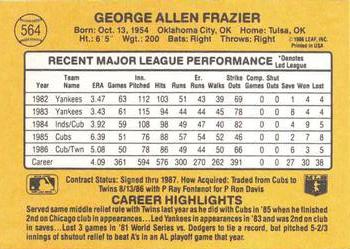 George Frazier  baseball card collectible - Main Image 2