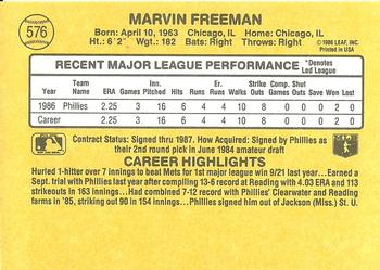 Marvin Freeman  baseball card collectible - Main Image 2
