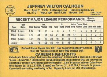 Jeff Calhoun  baseball card collectible - Main Image 2