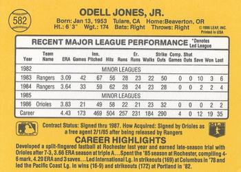 Odell Jones  baseball card collectible - Main Image 2