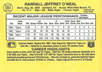 Randy O’Neal  baseball card collectible - Main Image 2