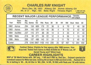 Ray Knight  baseball card collectible - Main Image 2