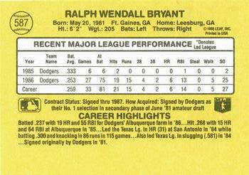 Ralph Bryant  baseball card collectible - Main Image 2