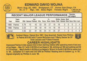 Ed Wojna  baseball card collectible - Main Image 2