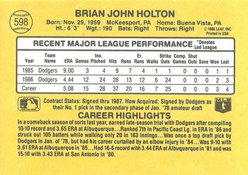 Brian Holton  baseball card collectible - Main Image 2