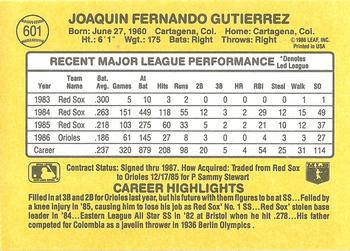 Jackie Gutierrez  baseball card collectible - Main Image 2