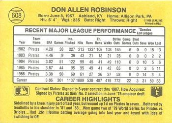 Don Robinson  baseball card collectible - Main Image 2