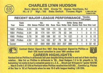 Charlie Hudson  baseball card collectible - Main Image 2