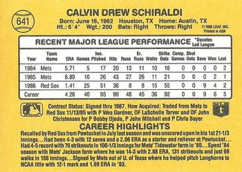 Calvin Schiraldi  baseball card collectible - Main Image 2