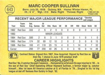 Marc Sullivan  baseball card collectible - Main Image 2