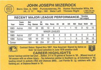 John Mizerock  baseball card collectible - Main Image 2