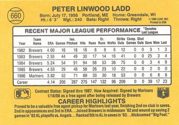 Pete Ladd  baseball card collectible - Main Image 2