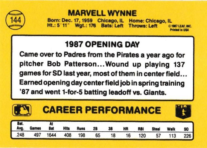 Marvell Wynne  baseball card collectible - Main Image 2