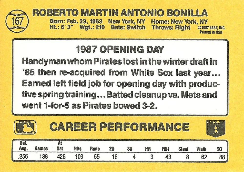 Bobby Bonilla  baseball card collectible - Main Image 2