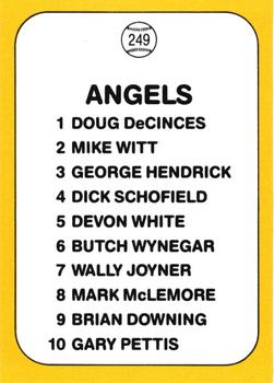 Angels Logo/Checklist  baseball card collectible - Main Image 2