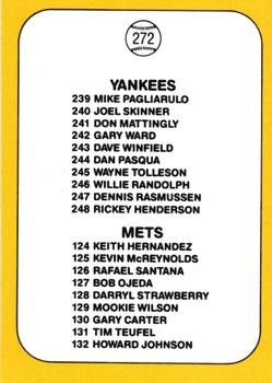 Yankees and Mets Logos/Checklists  baseball card collectible - Main Image 2