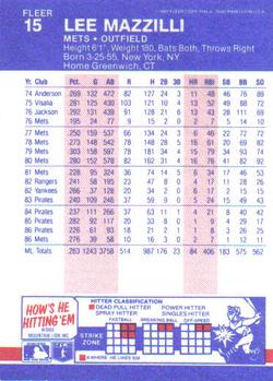 Lee Mazzilli  baseball card collectible - Main Image 2