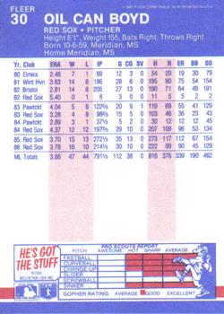 Oil Can Boyd  baseball card collectible - Main Image 2