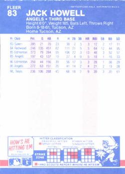 Jack Howell  baseball card collectible - Main Image 2