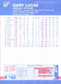 Gary Lucas  baseball card collectible - Main Image 2