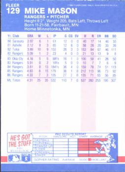 Mike Mason  baseball card collectible - Main Image 2