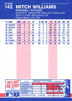 Mitch Williams  baseball card collectible - Main Image 2