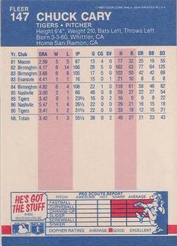 Chuck Cary  baseball card collectible - Main Image 2