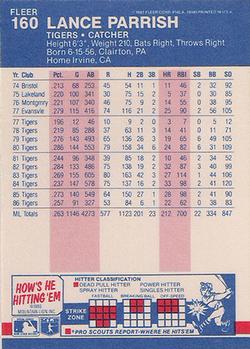 Lance Parrish  baseball card collectible - Main Image 2