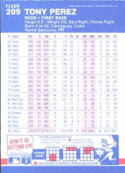 Tony Perez  baseball card collectible - Main Image 2