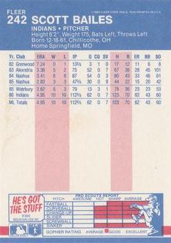 Scott Bailes  baseball card collectible - Main Image 2