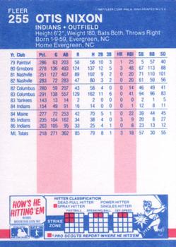 Otis Nixon  baseball card collectible - Main Image 2