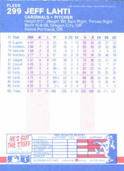 Jeff Lahti  baseball card collectible - Main Image 2