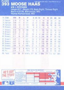 Moose Haas  baseball card collectible - Main Image 2