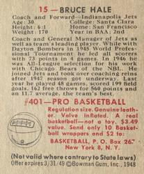 Bruce Hale  basketball card collectible - Main Image 2