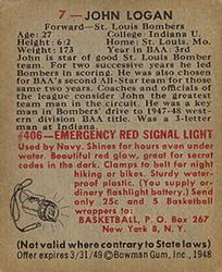 John Logan  basketball card collectible - Main Image 2